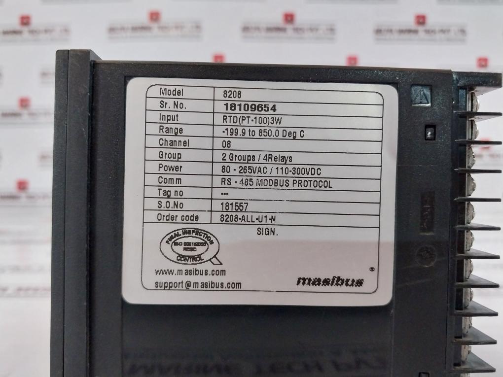 Masibus 8208 8-channel Temperature Scanner