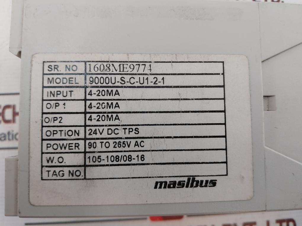 Masibus 9000U-s-c-u1-2-1 Isolated Converter Power 90-265Vac