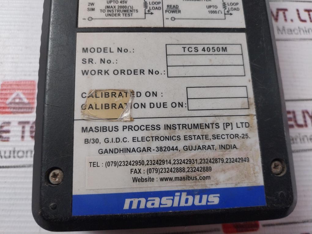 Masibus Tcs 4050M Portable Loop Calibrator 45Vdc