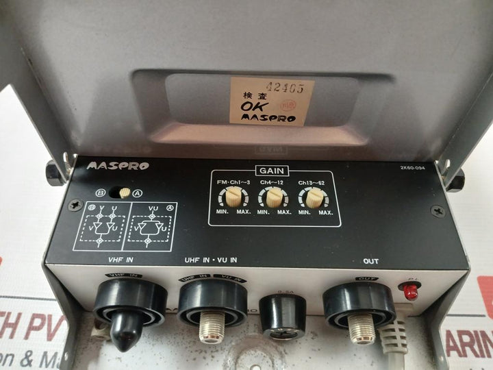 Maspro Wa30 Vu Booster Ac100C 50-60Hz 4.7W 2K60-094