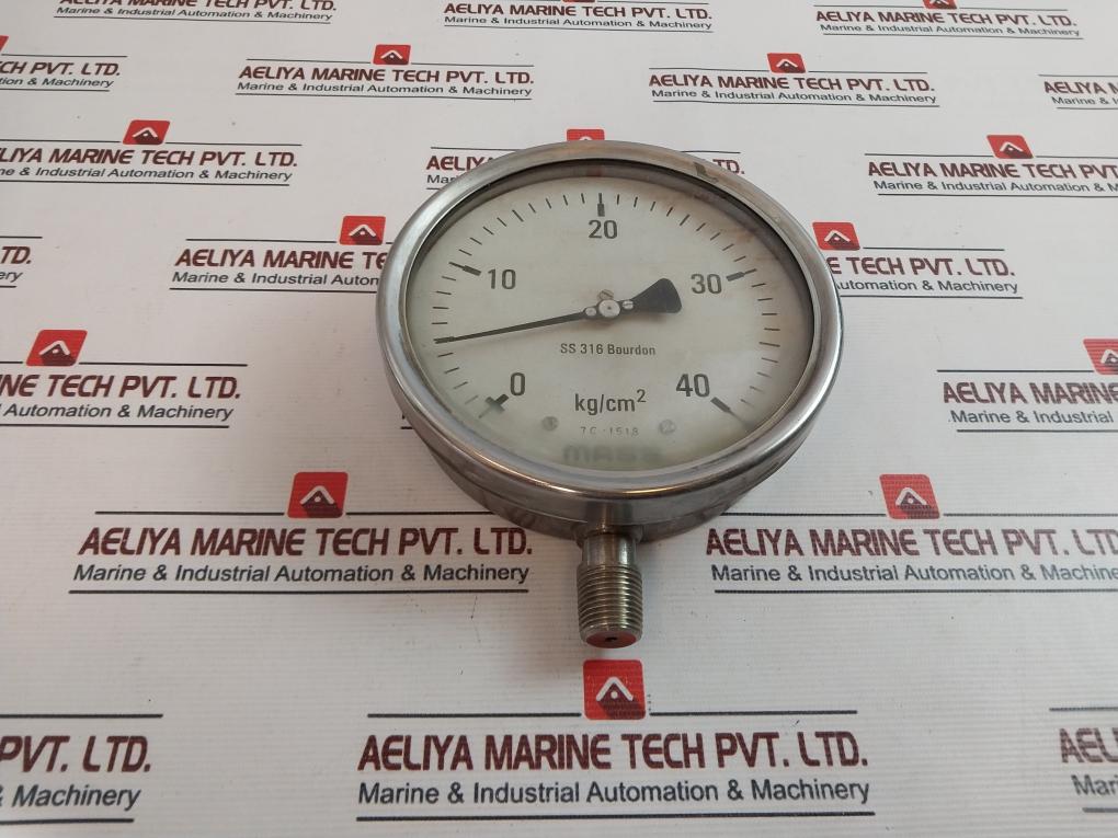 Mass 0 – 40 Kg/Cm2 Pressure Gauge Ss 316