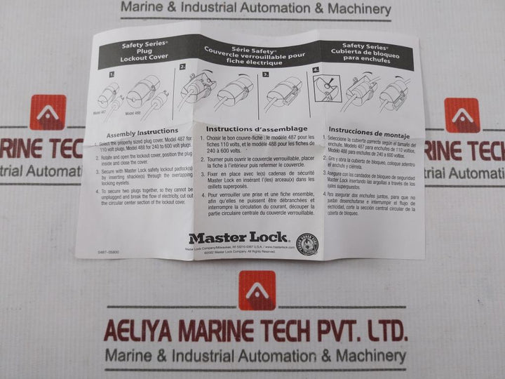 Master Lock 488 Plug Lockout Cover Ball Valve Lockout Wedge