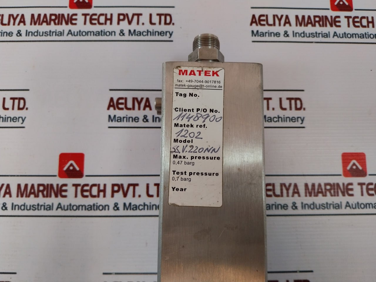 Matek Ss.V.220Nn Calibration Pot For Pumpsetting 0-220Ml & 0-12L/Hr