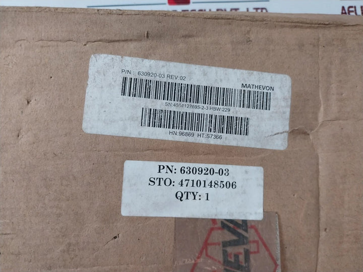 Mathevon 630920-03 Carbide Turning Insert Rev: 02
