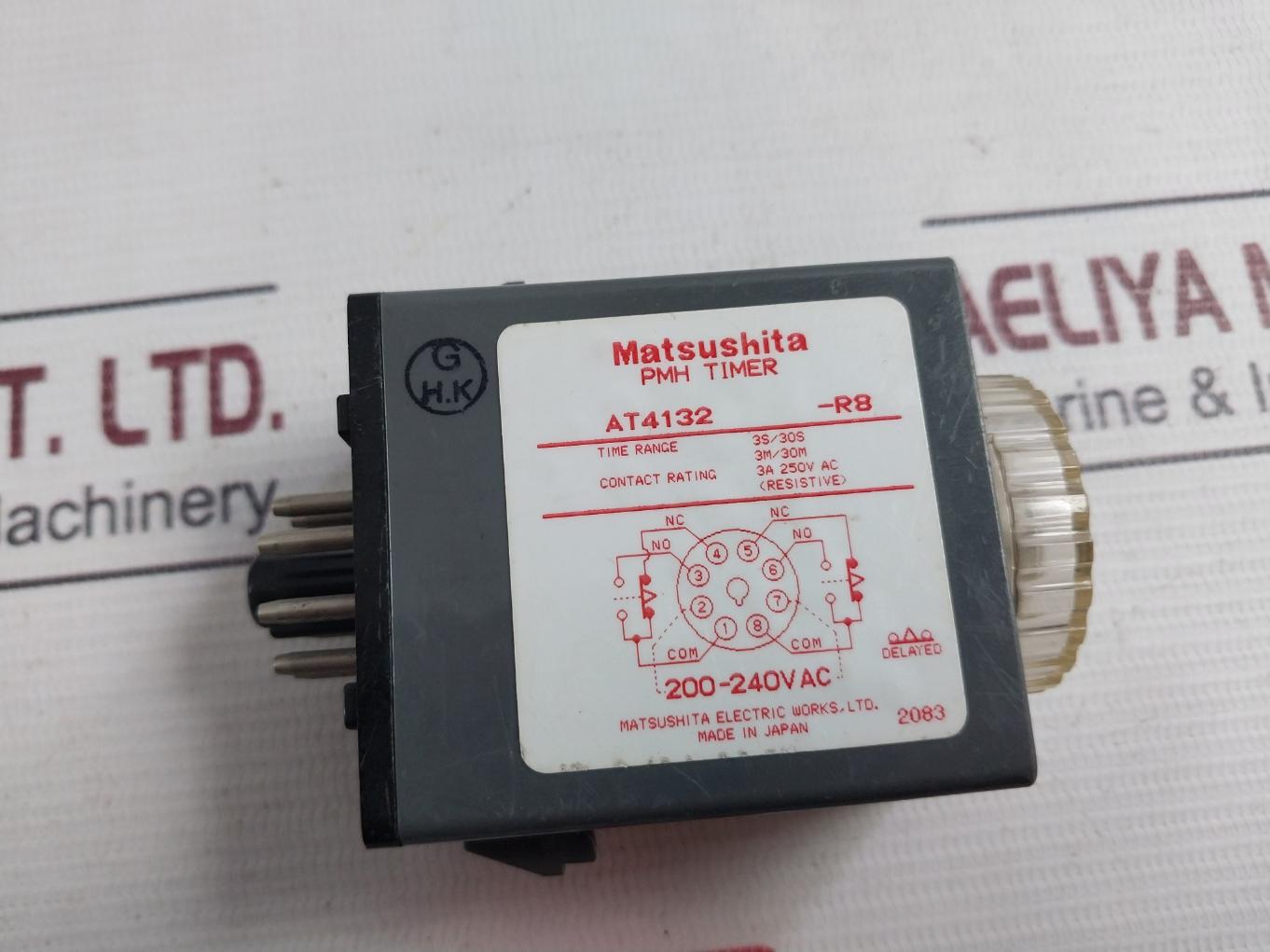 Matsushita At4132 Pmh Timer 3S/30S 3M/30M 3A 250Vac 0-30Min