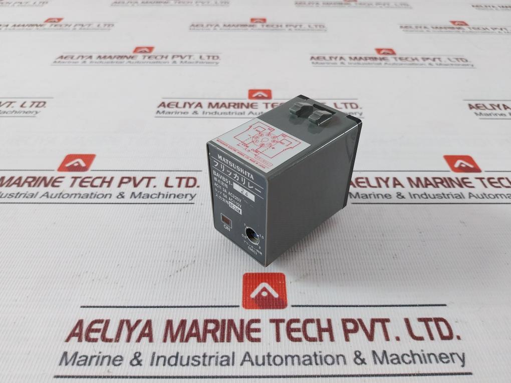 Matsushita Electric Bav851-24 Flicker Relay 3A Ac220V 5A Ac110V Dc24V 0.5-2 Sec