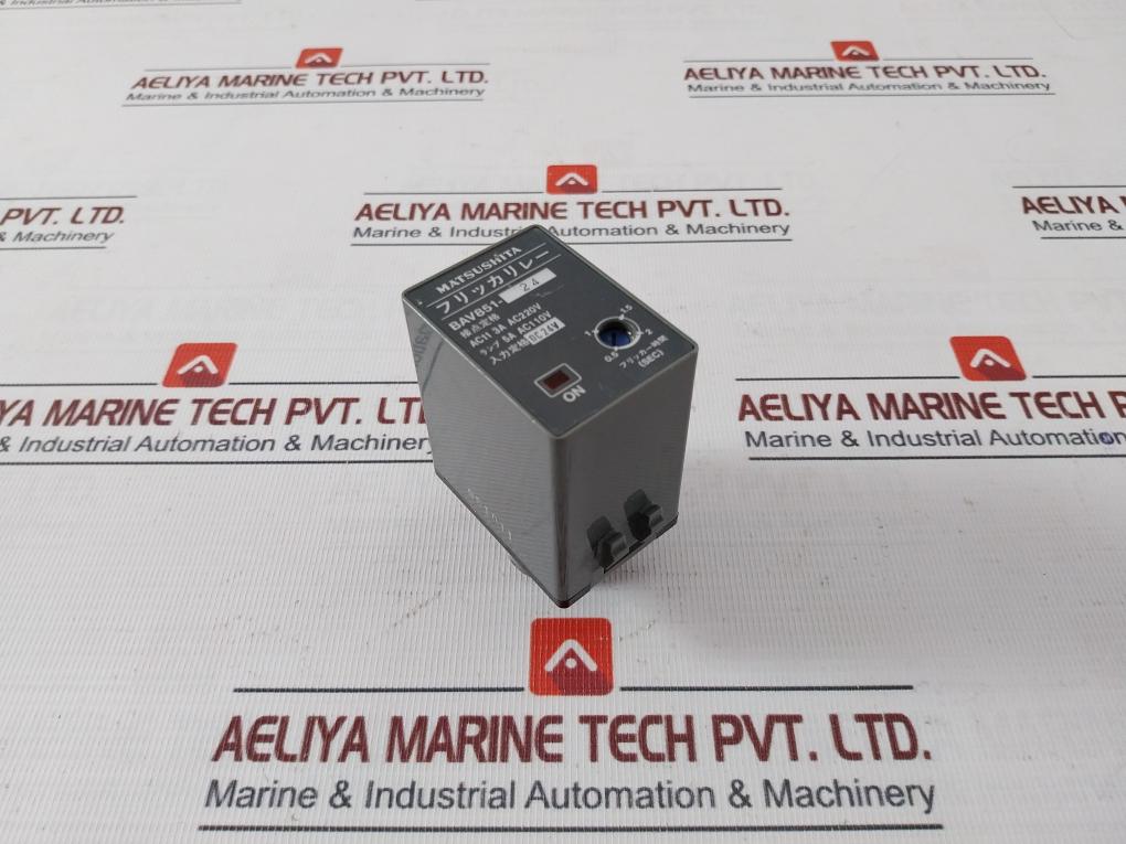 Matsushita Electric Bav851-24 Flicker Relay 3A Ac220V 5A Ac110V Dc24V 0.5-2 Sec