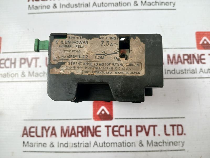 Matsushita Electric Bmf9-22 Green Power Thermal Relay 7.5A-12A Ft-20