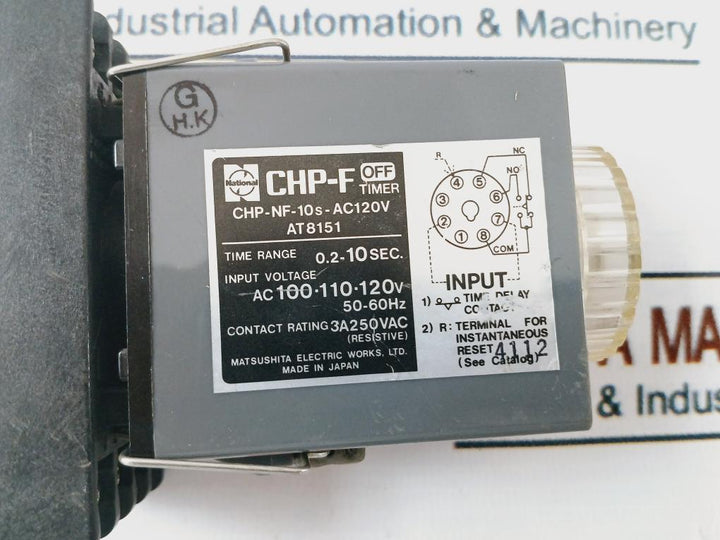 Matsushita Electric Chp-nf-10S-ac120V Off Timer With Base 10A 250V