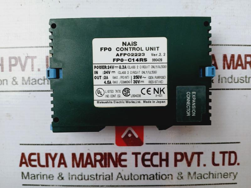 Matsushita Electric Fp0-c14Rs Control Unit Afp02223 24Vdc 2A/Point