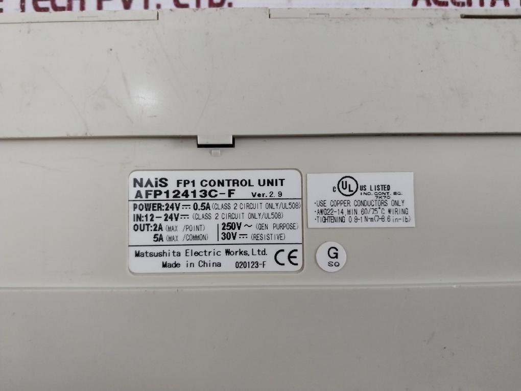 Matsushita Electric Fp1-c40 Control Unit