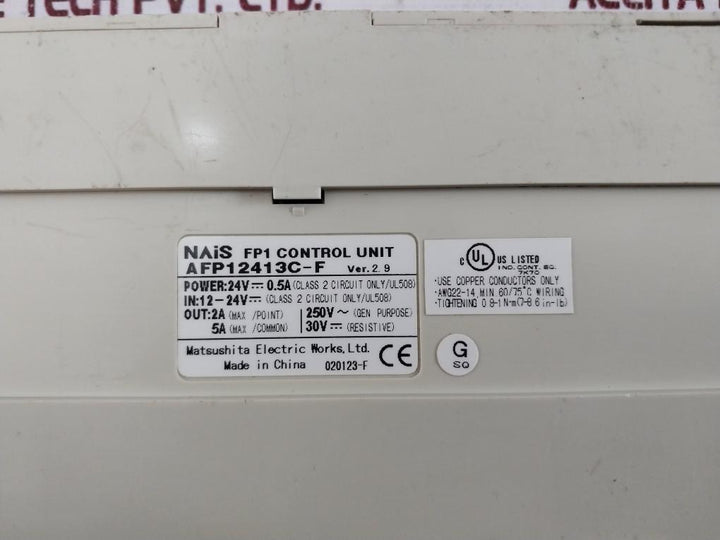 Matsushita Electric Fp1-c40 Control Unit
