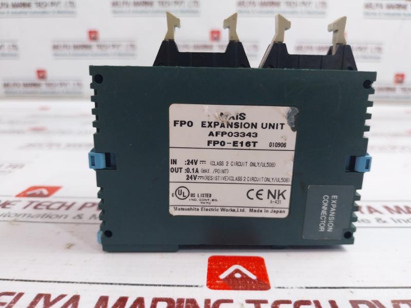 Matsushita Fp0-c10Rs Control Unit 24V 0.3A Nais Ver 2.3 With Fp0-e16T