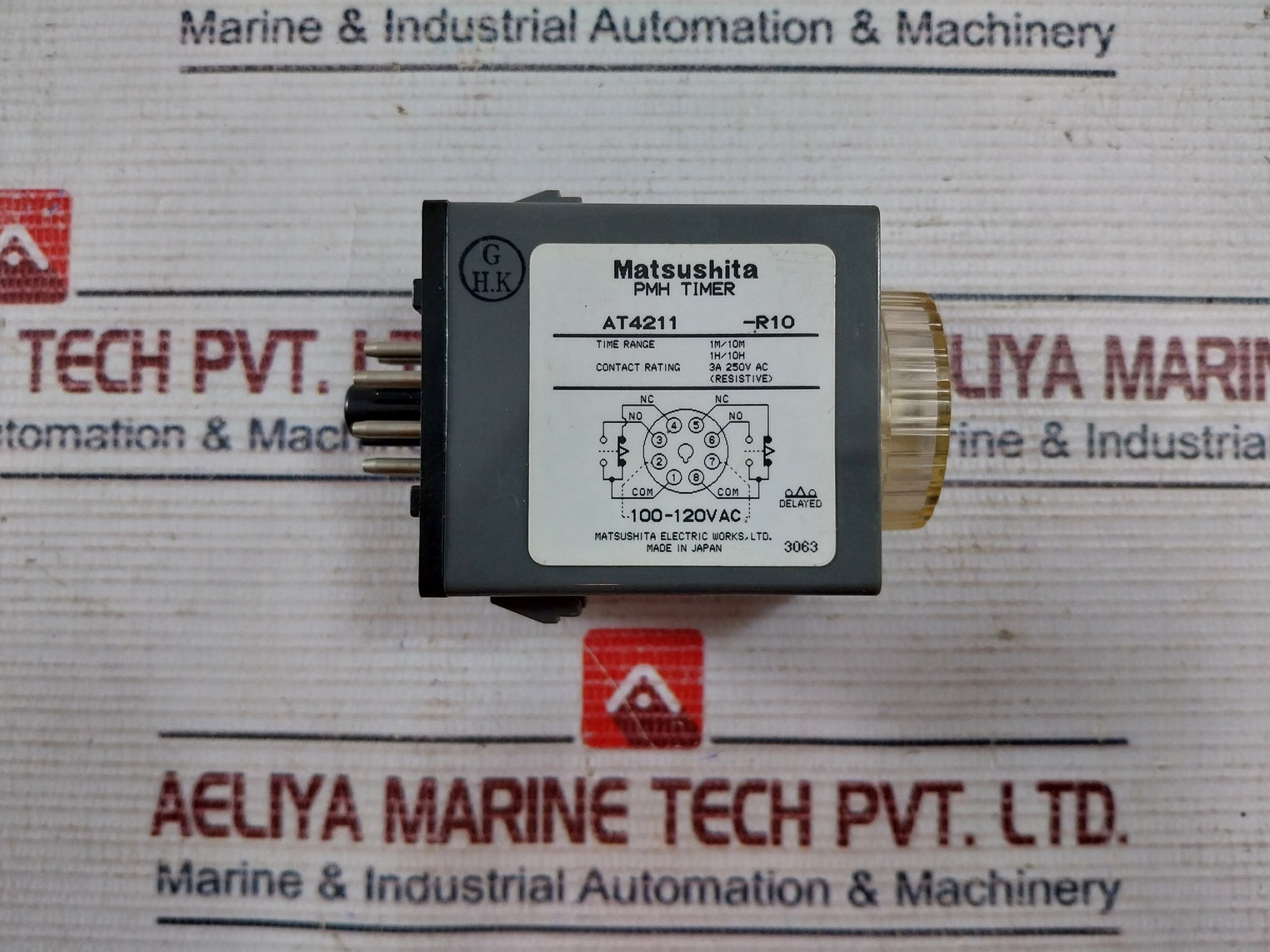 Matsushita Electric At4211-r10 Pmh Timer 0-1.0 Hour 3A 250V Ac 100–120V Ac