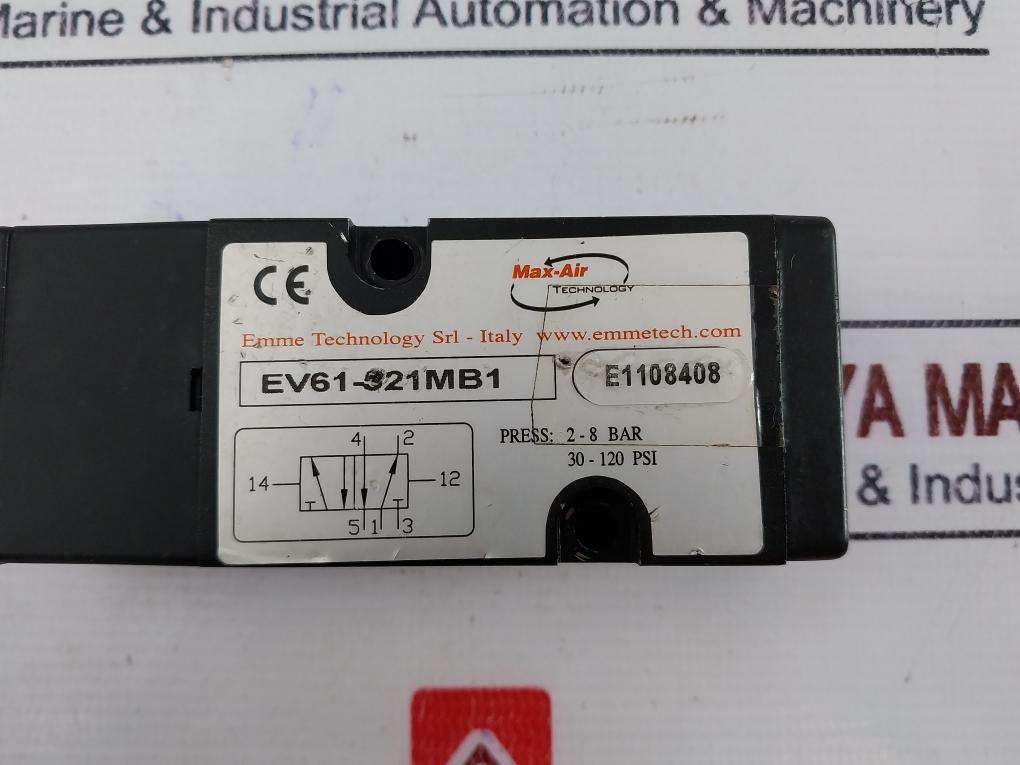 Max-Air EV61-521MB1 Solenoid Valve 30-120 PSI E1108408