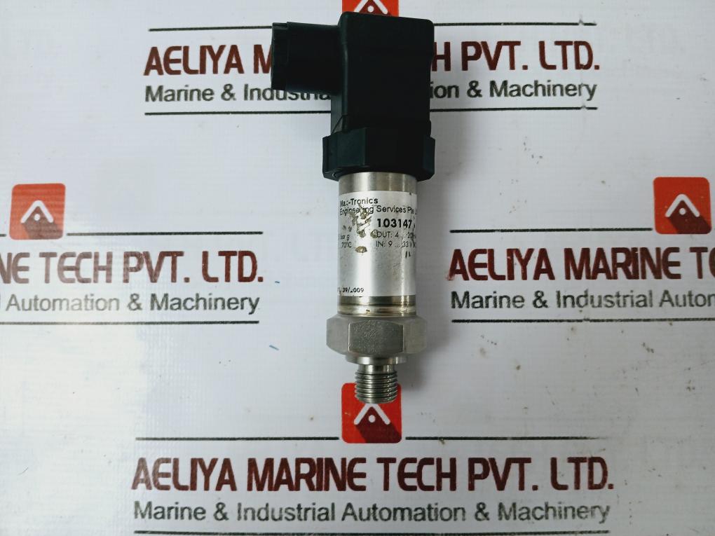 Max-tronics 103147 Pressure Transmitter Out 4 To 20Ma In 9 To 33Vdc 2.5 Bar