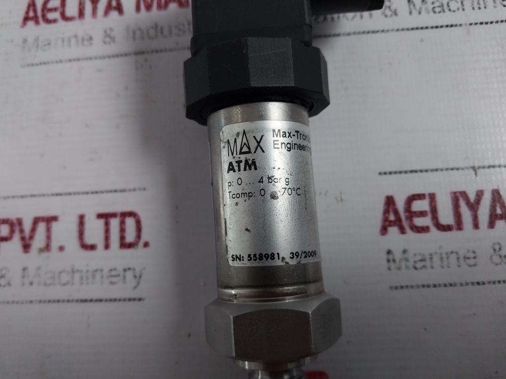 Max-tronics 103148 Pressure Transmitter Transducer 4 To 20ma Input 9 To 33vdc