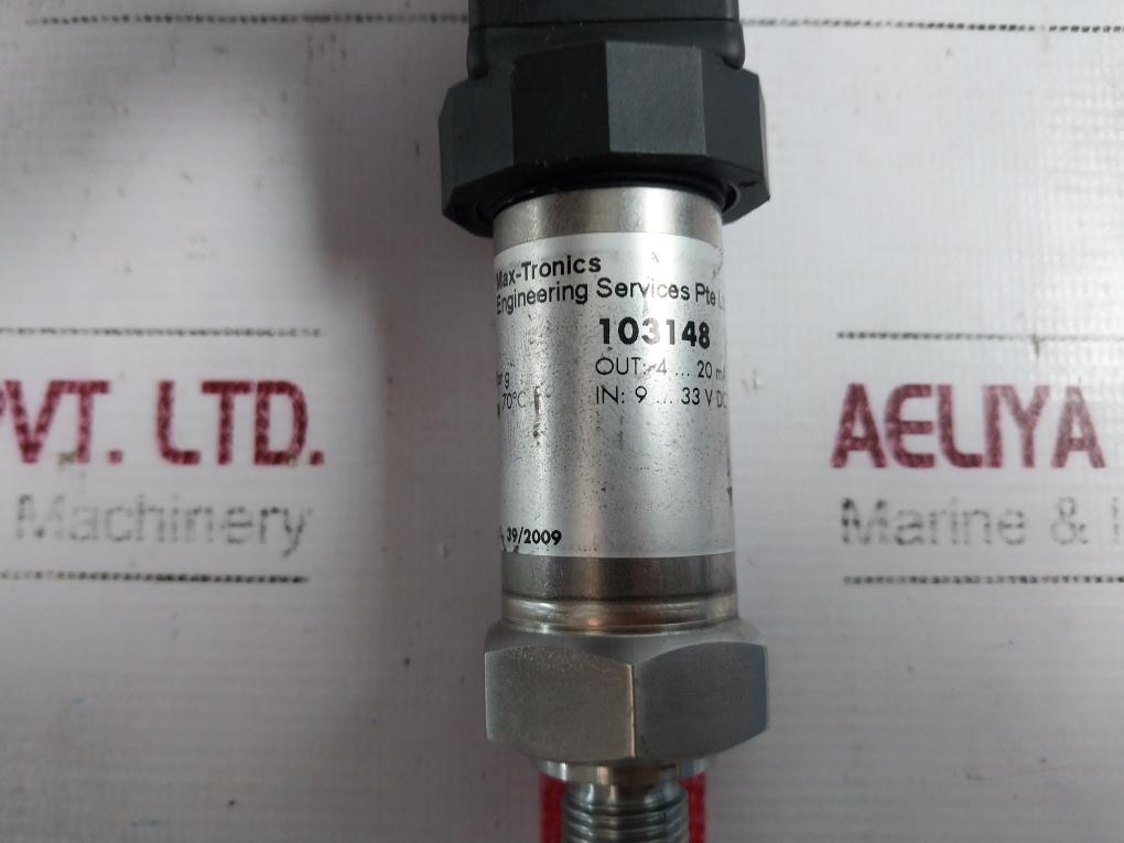 Max-tronics 103148 Pressure Transmitter Transducer 4 To 20ma Input 9 To 33vdc