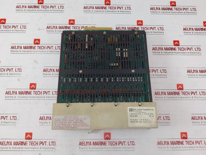 Max Control Systems 080438 Distributed Processing Unit 080421 064309 080410