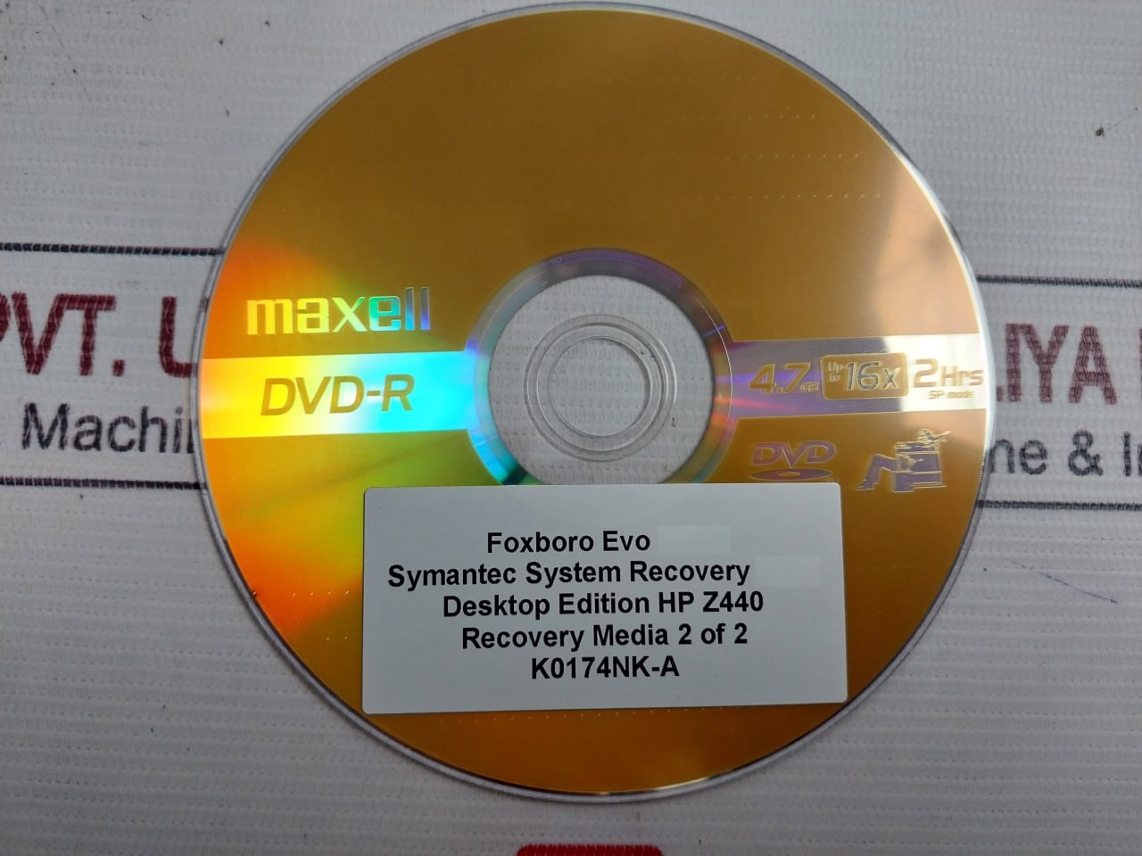 Maxell Dvd-r Symantec System Recovery Disc Set K0174Nk-a Dr5F6O-50007