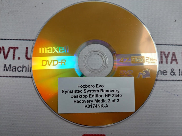 Maxell Dvd-r Symantec System Recovery Disc Set K0174Nk-a Dr5F6O-50007