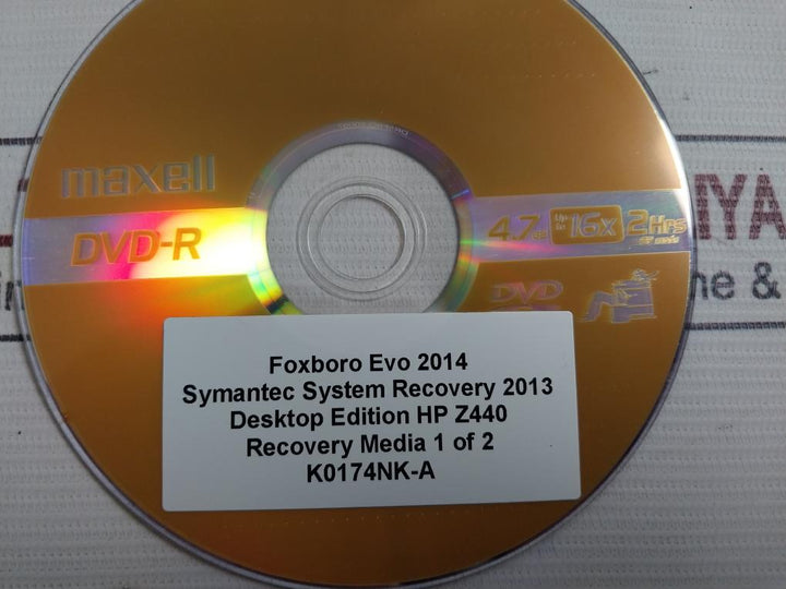Maxell Dvd-r Symantec System Recovery Disc Set K0174Nk-a Dr5F6O-50007