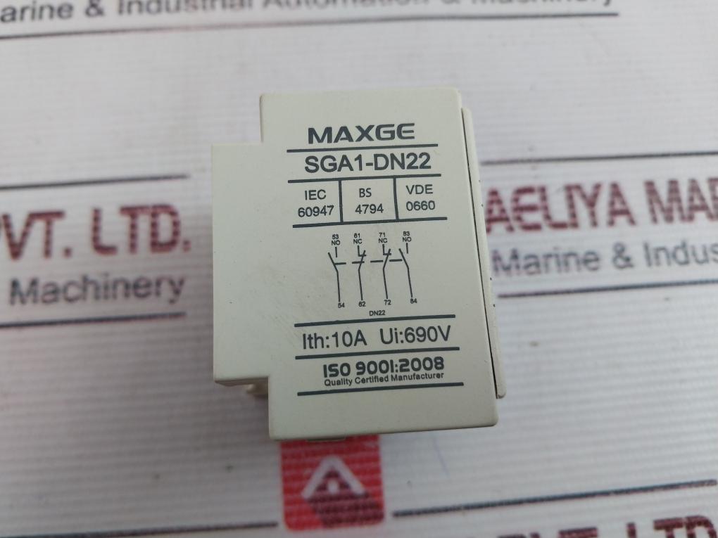 Maxge Sga1-dn22 Auxiliary Contact Block 10A 690V 50Hz