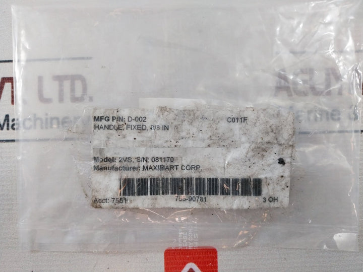 Maximart D-002 Fixed Handle 3/8 In 2Vs