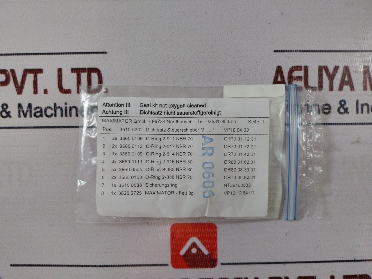 Maximator M8Lve-vp10.04.00 Locking Ring Kit 482.26.00.028