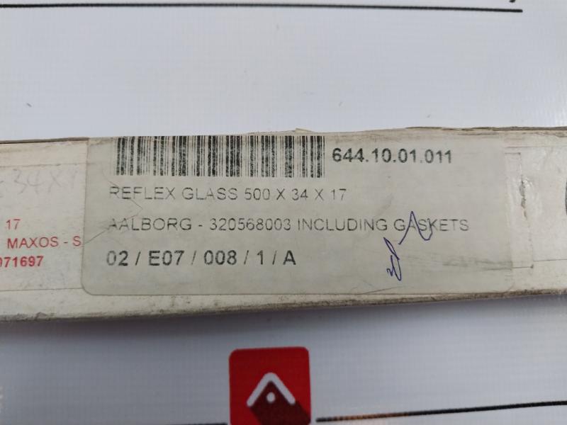Maxos 500 X 34 X 17 Borosilicate Safety Sight Glass, Reflex Glass