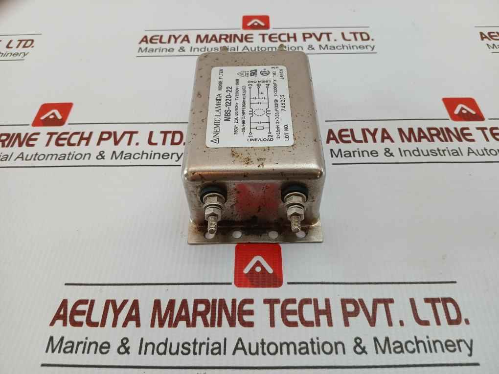 Mbs-1220-22 Noise Filter 250V-20A 50/60Hz Nemic-lambda
