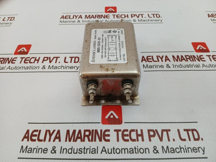 Mbs-1220-22 Noise Filter 250V-20A 50/60Hz Nemic-lambda