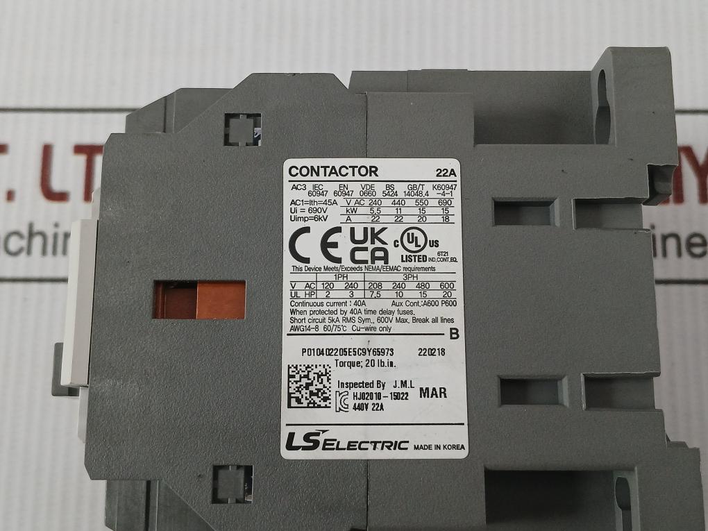 Mc-22B Ls Electric 200V 50Hz Magnetic Contactor