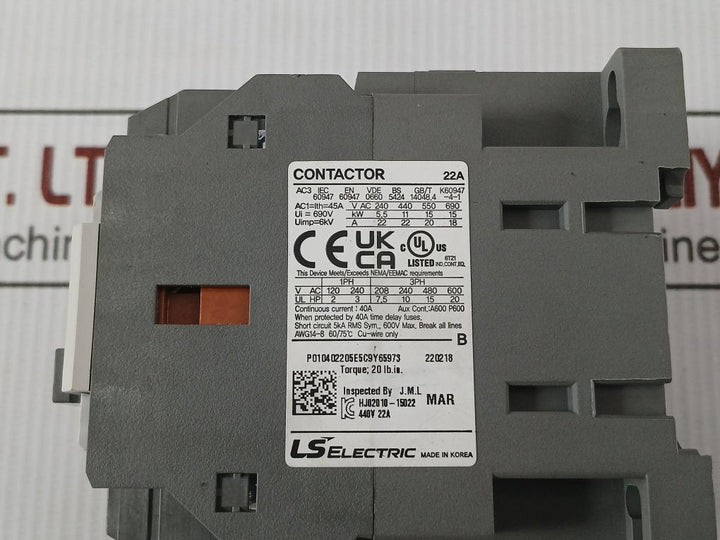 Mc-22B Ls Electric 200V 50Hz Magnetic Contactor