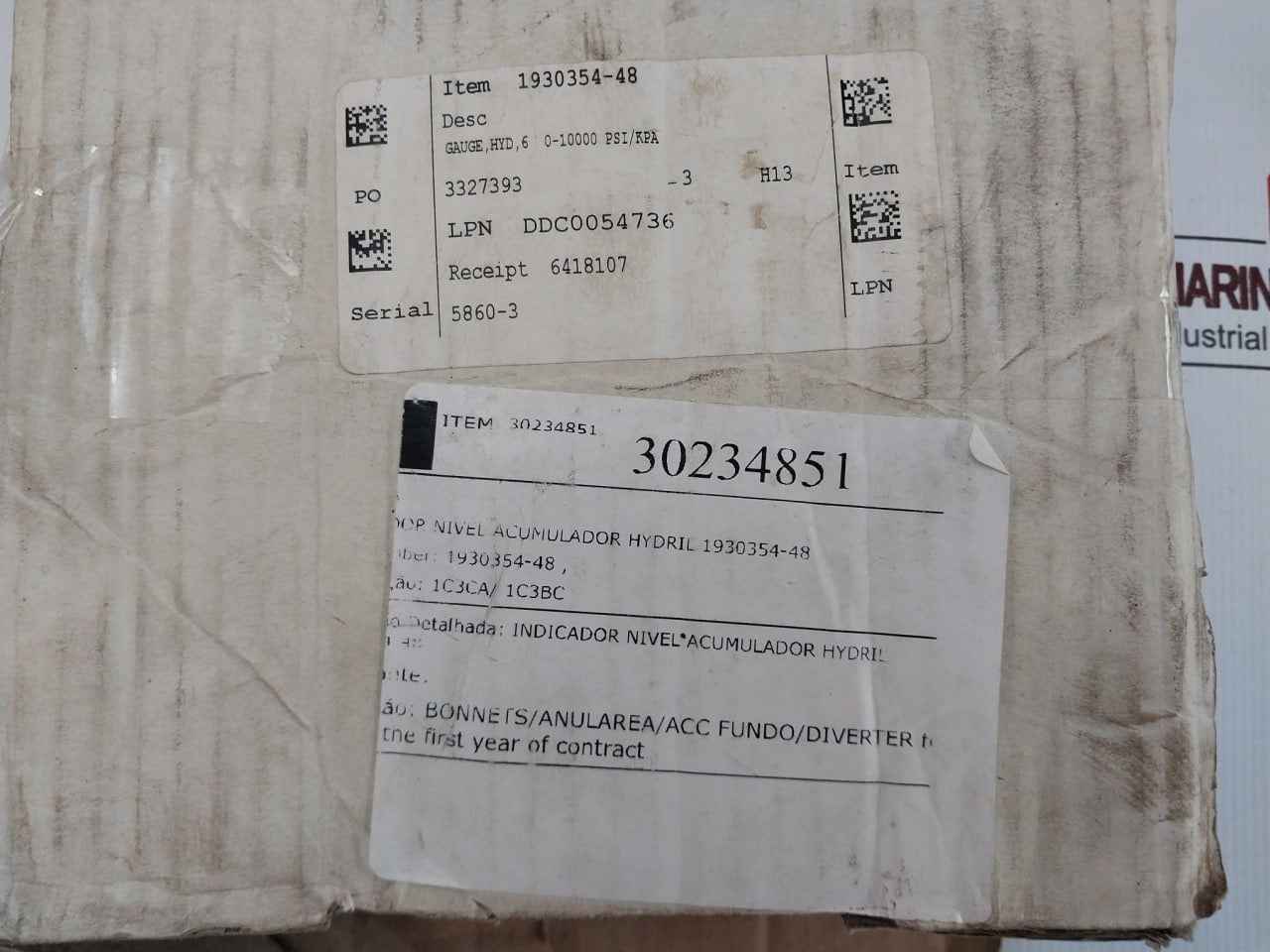 Mc Daniel 316Ss Liquid Filled Dual Pressure Gauge Rev C 0-10000 Psi/Kpa