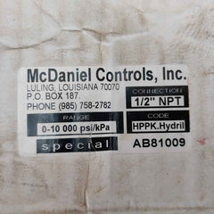 Mc Daniel 316Ss Liquid Filled Dual Pressure Gauge Rev C 0-10000 Psi/Kpa