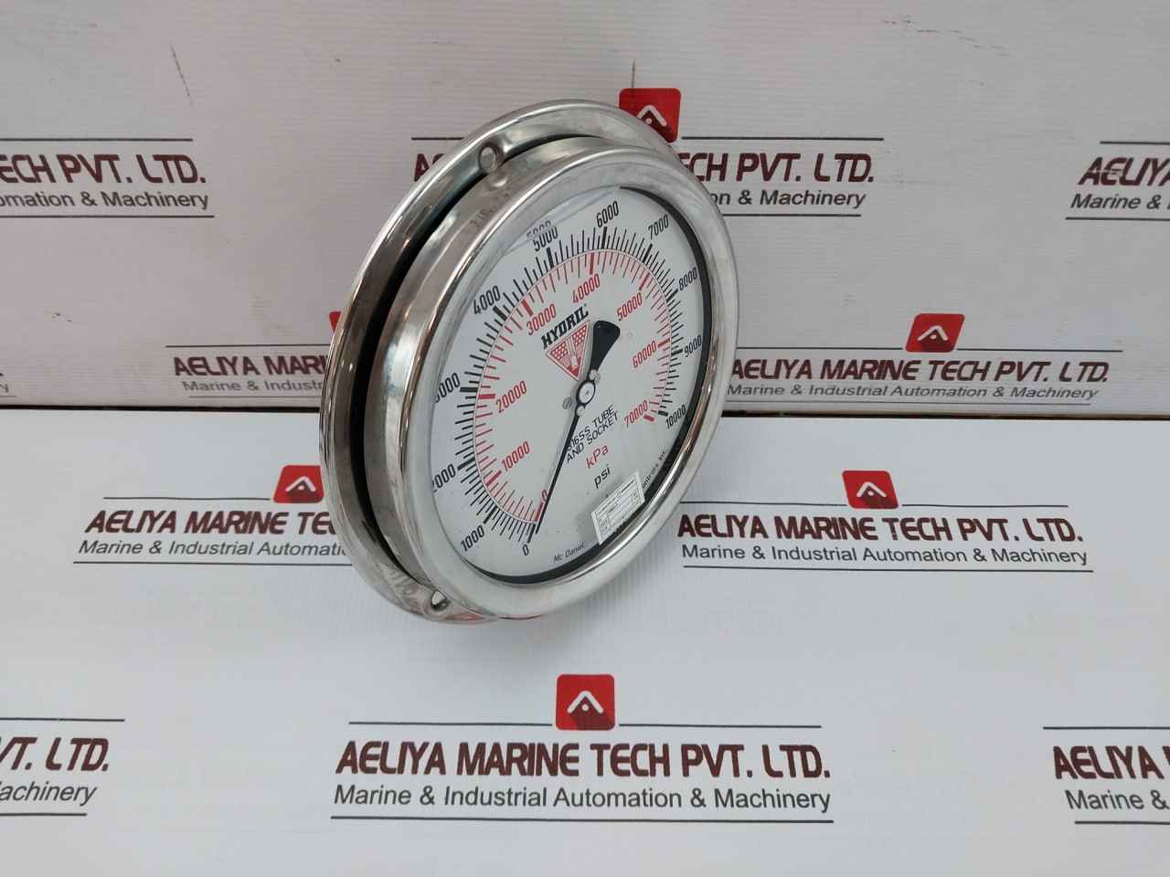 Mc Daniel 316Ss Liquid Filled Dual Pressure Gauge Rev C 0-10000 Psi/Kpa