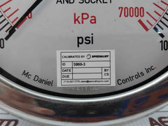 Mc Daniel 316Ss Liquid Filled Dual Pressure Gauge Rev C 0-10000 Psi/Kpa