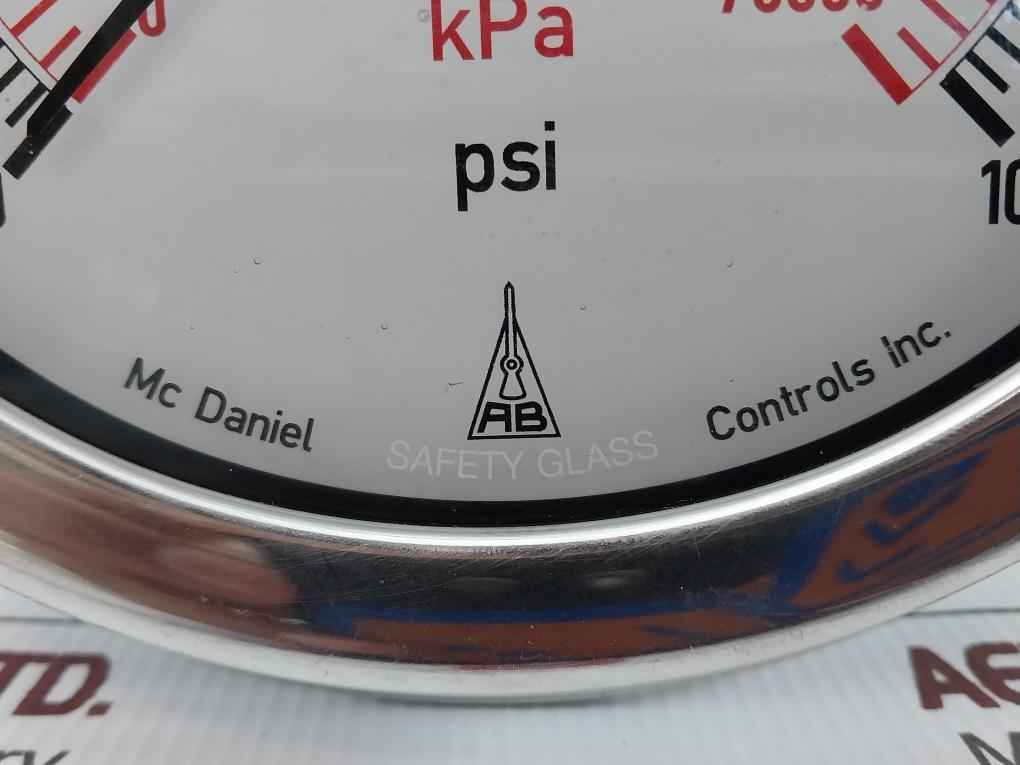 Mc Daniel 316Ss Liquid Filled Dual Pressure Gauge Rev C 0-10000 Psi/Kpa