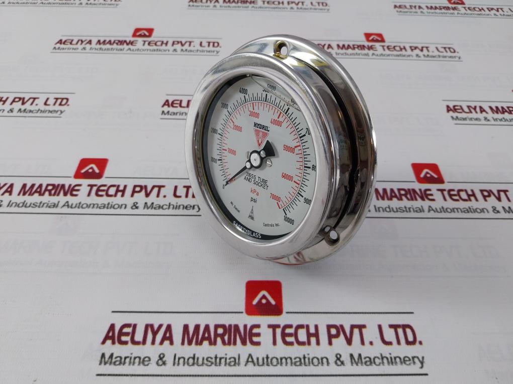 Mcdaniel Pressure Gauge 316Ss Tube And Socket 0 To 10000 Psi Ab40510 Rev.B