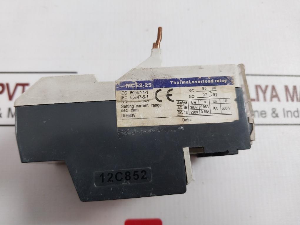 MCE MCE2-25 Thermal Overload Relay 660V/500V 5A