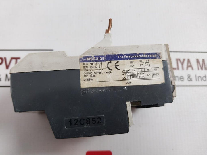 MCE MCE2-25 Thermal Overload Relay 660V/500V 5A