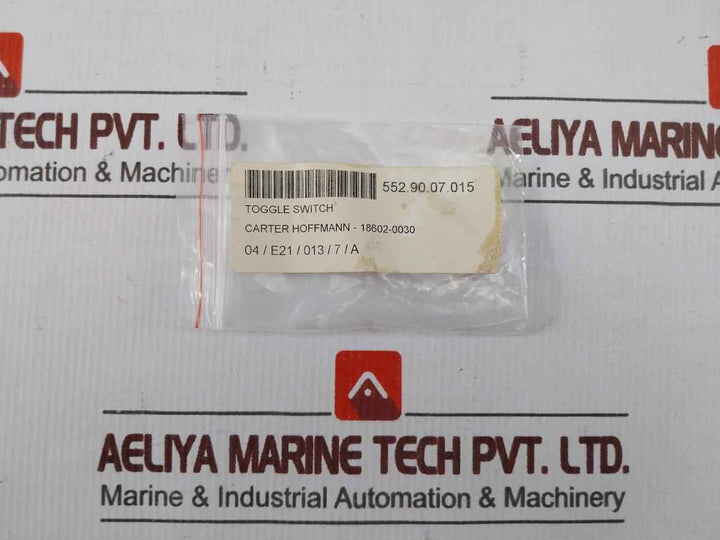 Mcgill 0121-7001 Toggle Switch 20A 277Vac 18602-0030