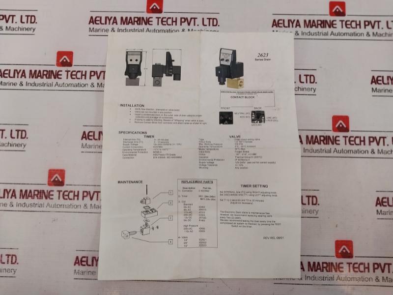 Mckenzie Compressed Td20 Timer Drain Valve 24-240v 50/60hz 115vac