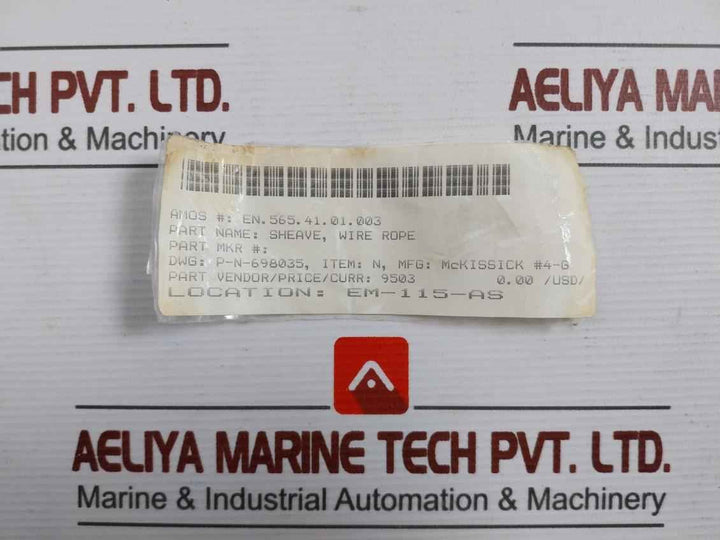 Mckissick 698035 Wire Rope Sheave