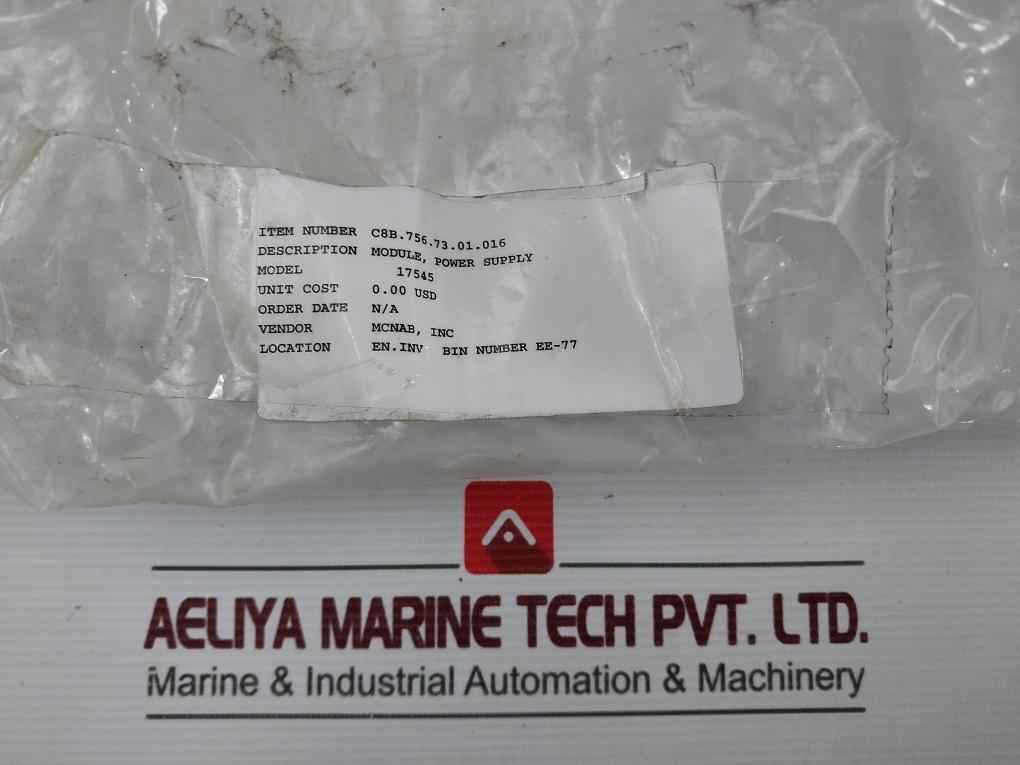 Mcnab 17545 Power Supply Module 50-60Hz