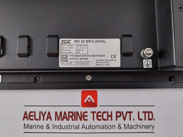 Md 22 Mk3 (Wva) Kongsberg Lcd Display Monitor 100-240Vac 50-60Hz