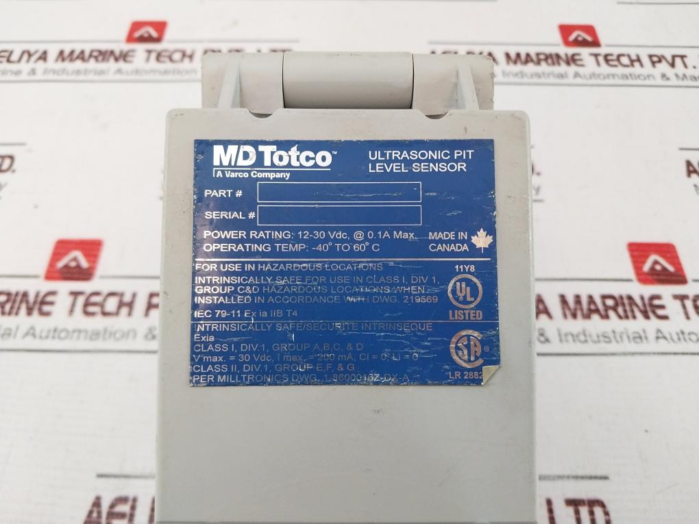 Md Totco 222573-001 Ultrasonic Pit Level Sensor