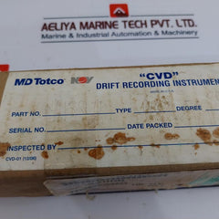 Md Totco 40122000 Cvd Drift Recording Instrument