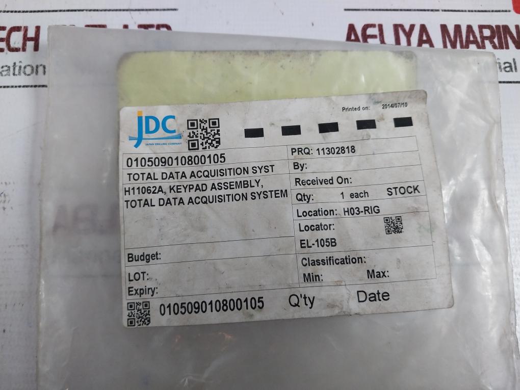 Md Totco H11062A Keypad Assembly 10129069-001